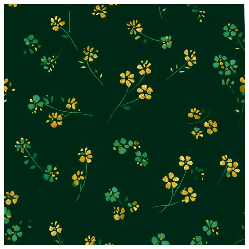 Édredon floral lit nature, Édredon grand, Floral vert foncé
