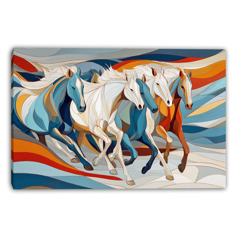 Art mural sur toile tendue Ribbon Run, L 36 po x H 24 po x P 1,5 po