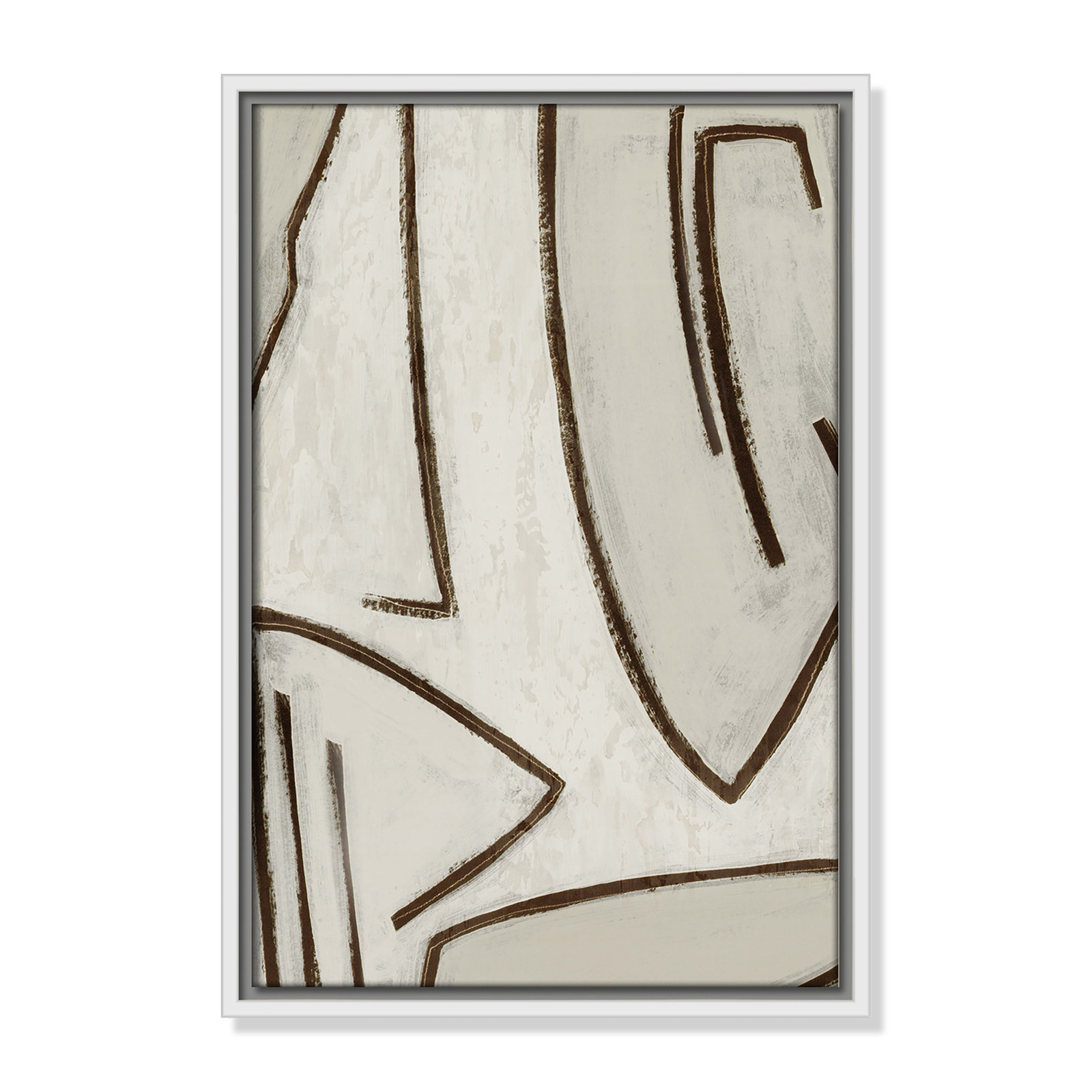 Line Work "Line Work II" Print, 13.5" W x 19.5" H, White