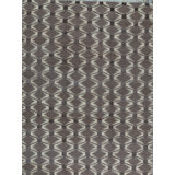 Jute / Sisal Geometric Area Rug in Beige/Dark Brown