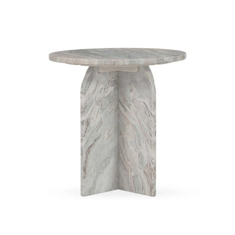Reilly Marble End Table, Rusty Gray