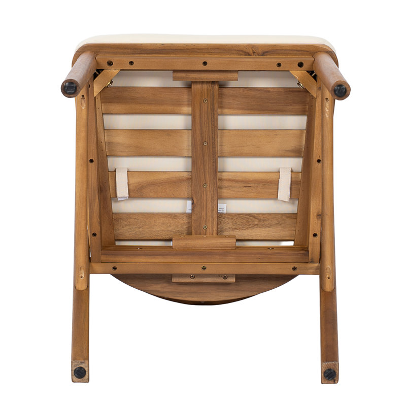 Ensemble de 2 chaises de salle à manger d'extérieur, Teck