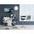 Contemporary Vinyl Adjustable Height Barstool with Arms and Chrome Base-861379305-861379311-886651502