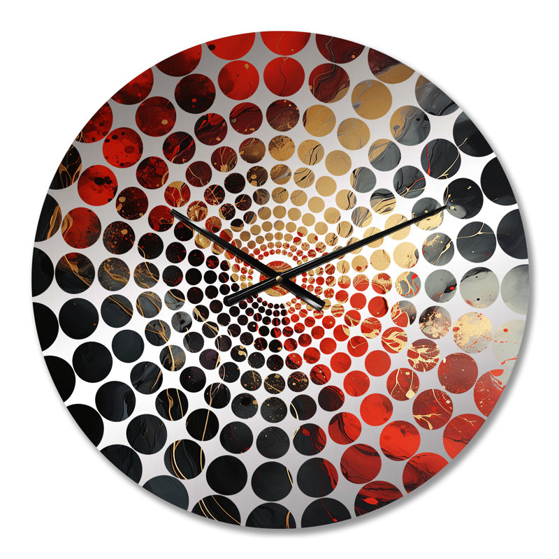 Zakkary - Horloge murale peinture abstraite, Médium