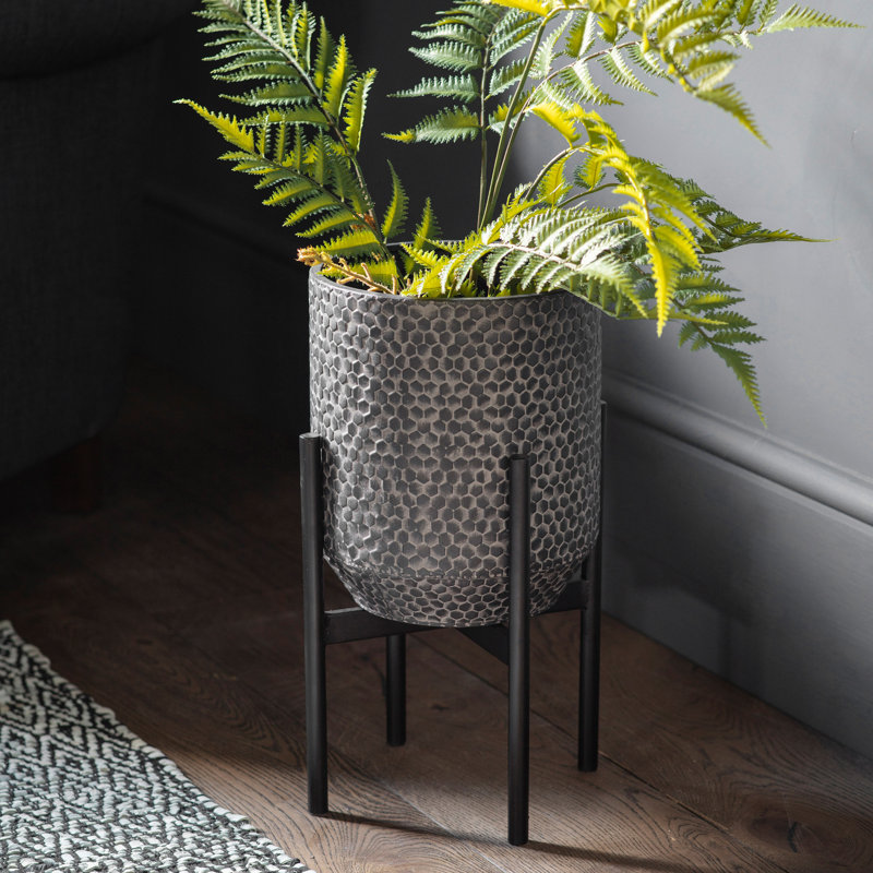 Paget Metal Pot Planter, 43cm H x 22.5cm W x 22.5cm D