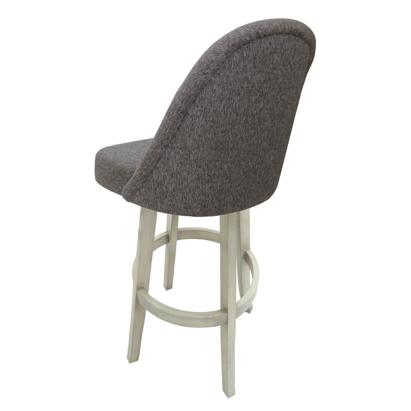 Tabouret de bar pivotant Holifield de 26 po M-235 avec base Holifield - Moka foncé, Blanc, Gris Mojave