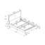 Lit pour grand lit blanc avec cadre tapissier de style chambre à coucher, po
