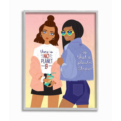 «No Planète World culture phrase with Fashionistas» par Ilis Avilés, reproduction d'art graphique
