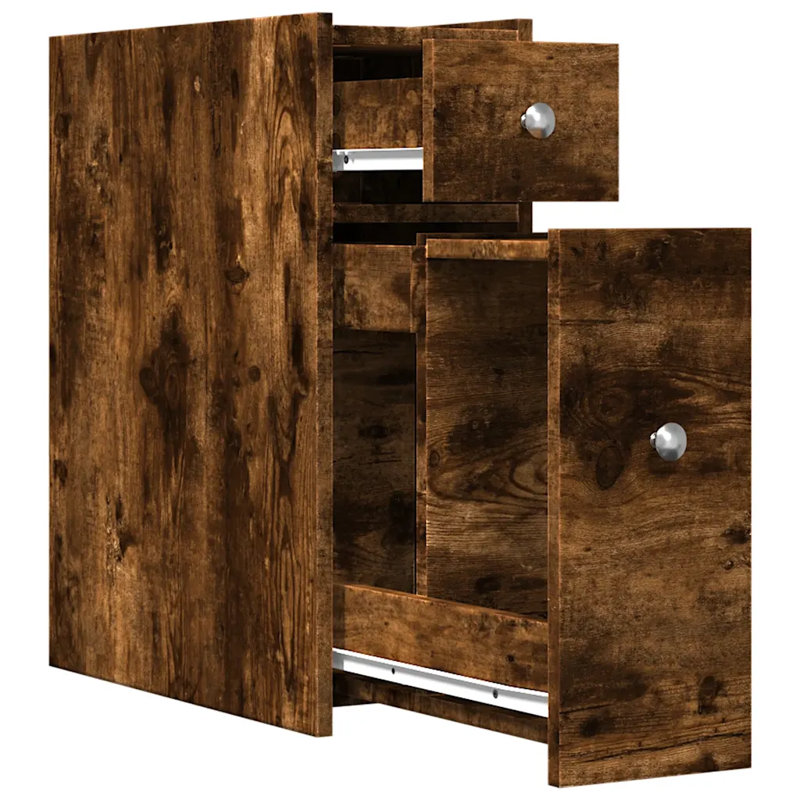 Arsis Bathroom Cabinet, Smoked oak