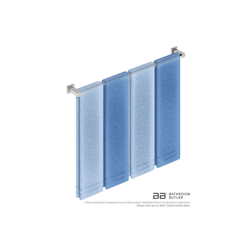 Wall Mounted Towel Bar, Polished Stainless Steel