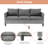 Sinkler 6 Piece Wicker Sofa Seating Group with Cushions and Rocking Swivel Chairs-873275103-873275100
