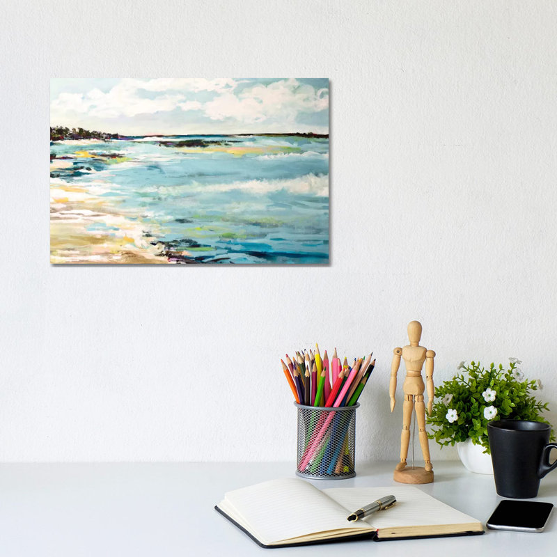 Beach Surf III by Karen Fields - Gallery-Wrapped Canvas Giclée on Canvas, Wrapped Canvas, 20.32 cm H x 30.48 cm W