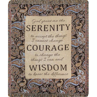 Manual Woodworkers & Weavers Serenity Cotton Tapestry Throw 50 x 60 Inch