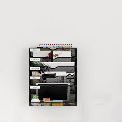5-Layer Grid Wall Mount File Organizer