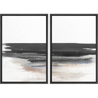 " Strokes Nature Wilderness Illustrations " 2 - Pieces Painting Print