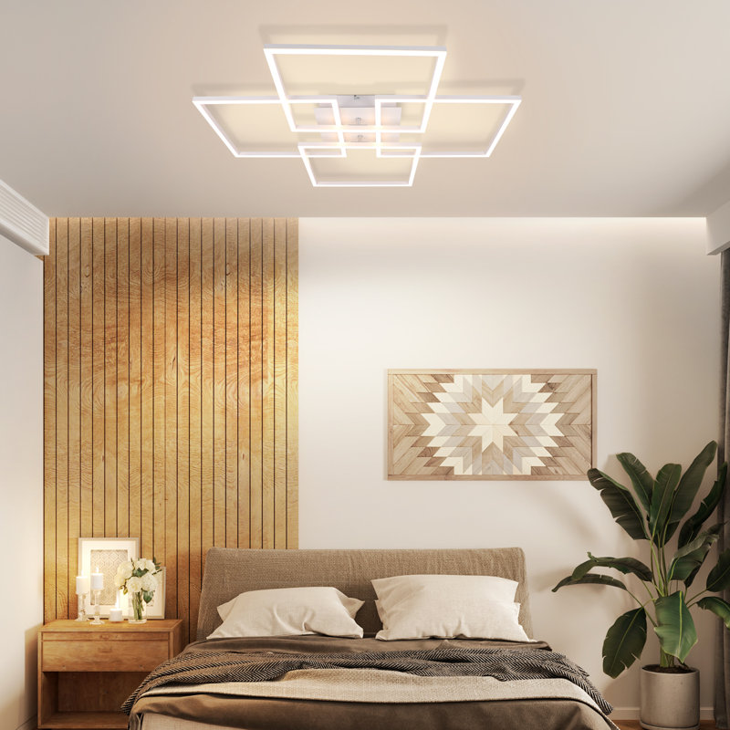 Darrly LED Flush Mount, White, matt