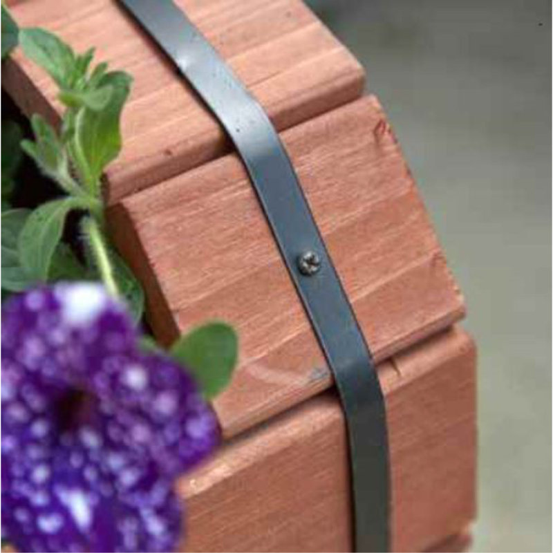 Phipps Wood Barrel Planter, Natural Wood