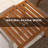 Outsunny 4 Pieces Patio Chairs with Cushion,Acacia Wood Seat with Footstools