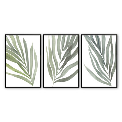 Verdant Soirée, ensemble de 3 pièces encadrées sur papier