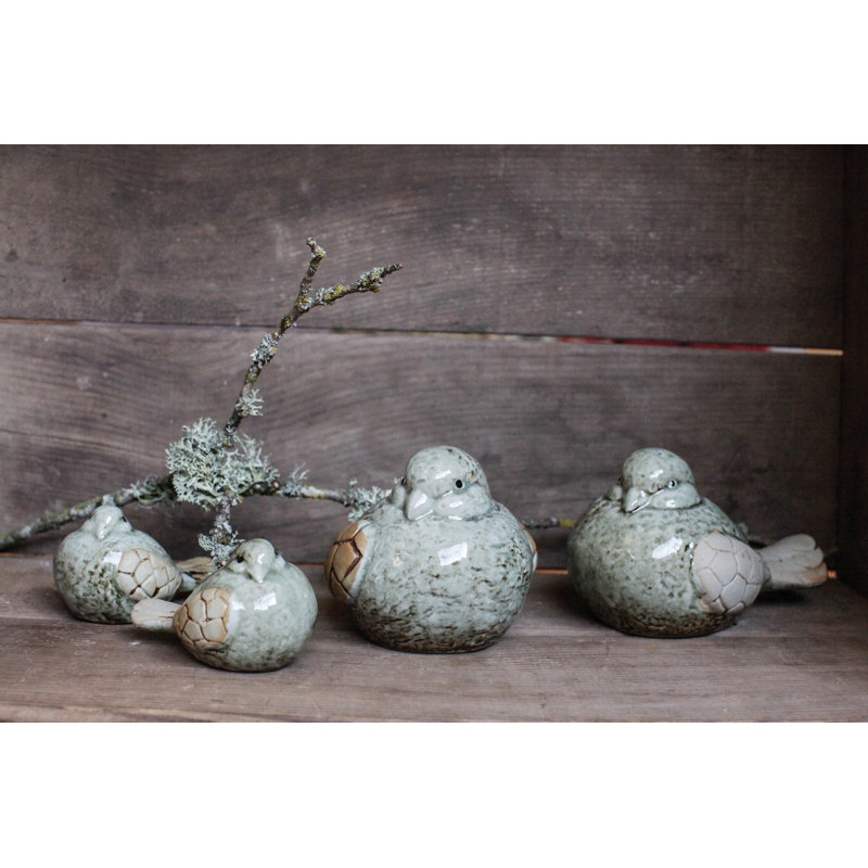 Stoneware Bird Figurine (Set of 4 Designs)