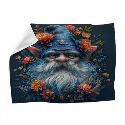 Gnome Fleece Throw Blanket - Fantasy Throws for Sofas or Beds