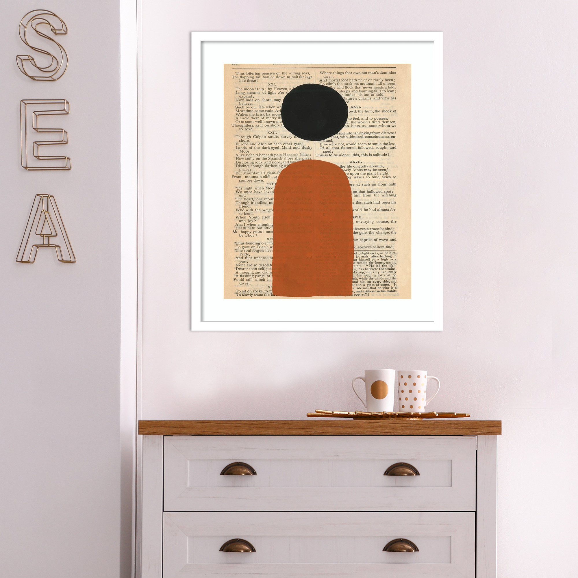 Modern Prose by W. Stramel, Black, 21" W x 25" H
