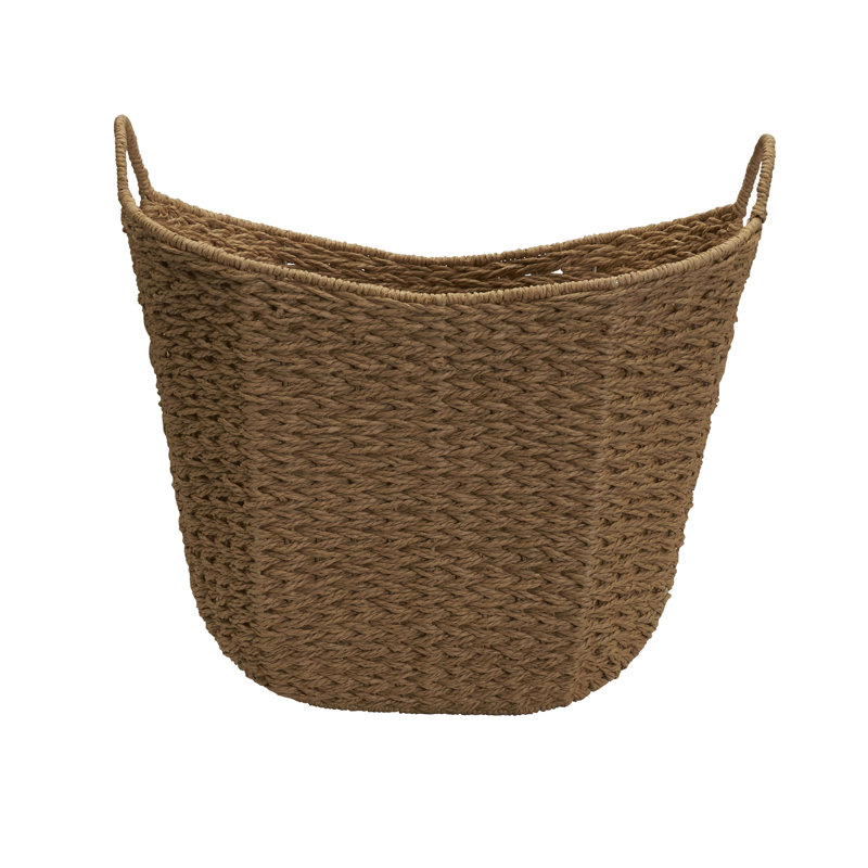 Natural Brown Seagrass Oval Woven Storage Basket