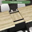 78.7" L Extendable Dining Table With Wood Grain Top And Black Pedestal Base