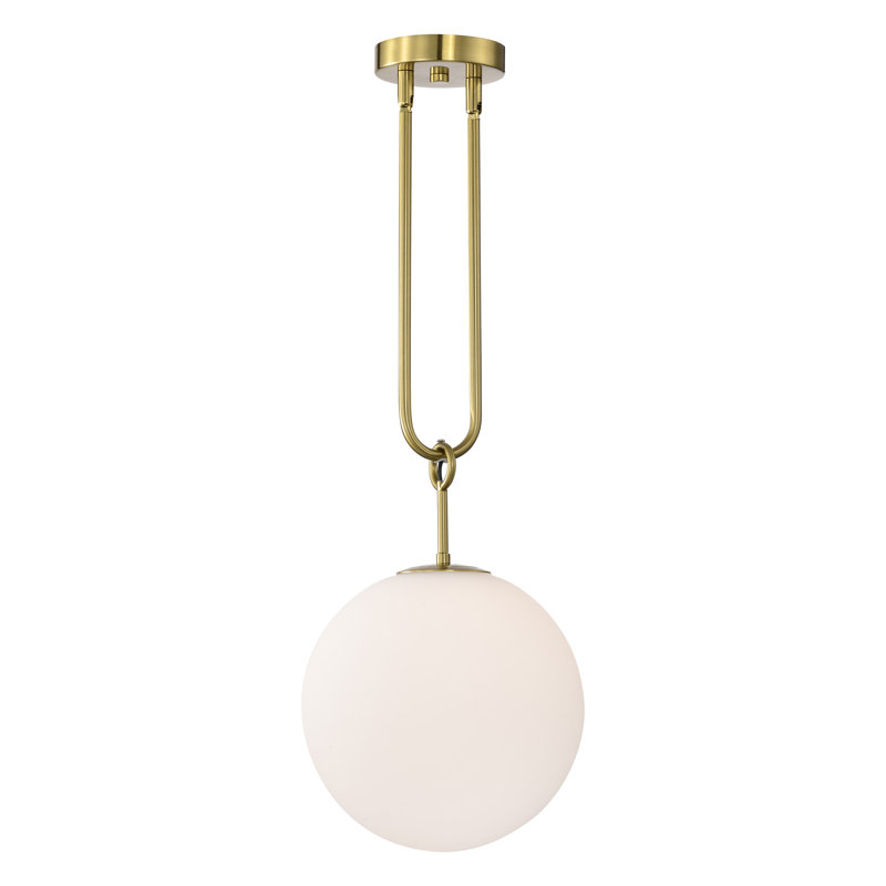Luminaire suspendu 3 lumières Ryelynn, Or brossé