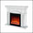 Dome Door Acrylic Mirror TV Stand with Fireplace, Combining Modern Design and Cozy Heating for Living Rooms