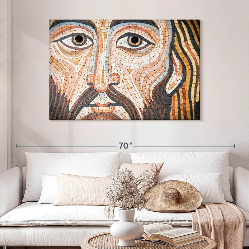 Leisha, Jésus-Christ, mosaïque, H 32 po x l 48 po