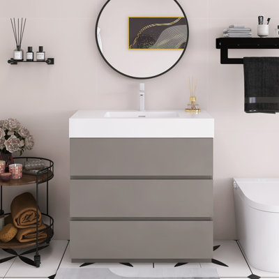 Meuble-lavabo une pièce 36 po