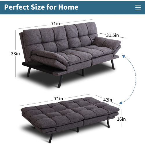 Zipcode Design™ Wollano Full 71'' Upholstered Convertible Sofa ...