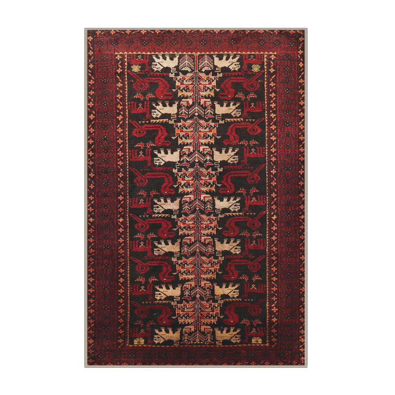 Tapis rouge à motif sud-ouest, Rectangle 8 pi x 12 pi