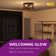 Inlight 2-Light Farmhouse 13''W Outdoor Flush Mount Ceiling Light, Bulb Not Included