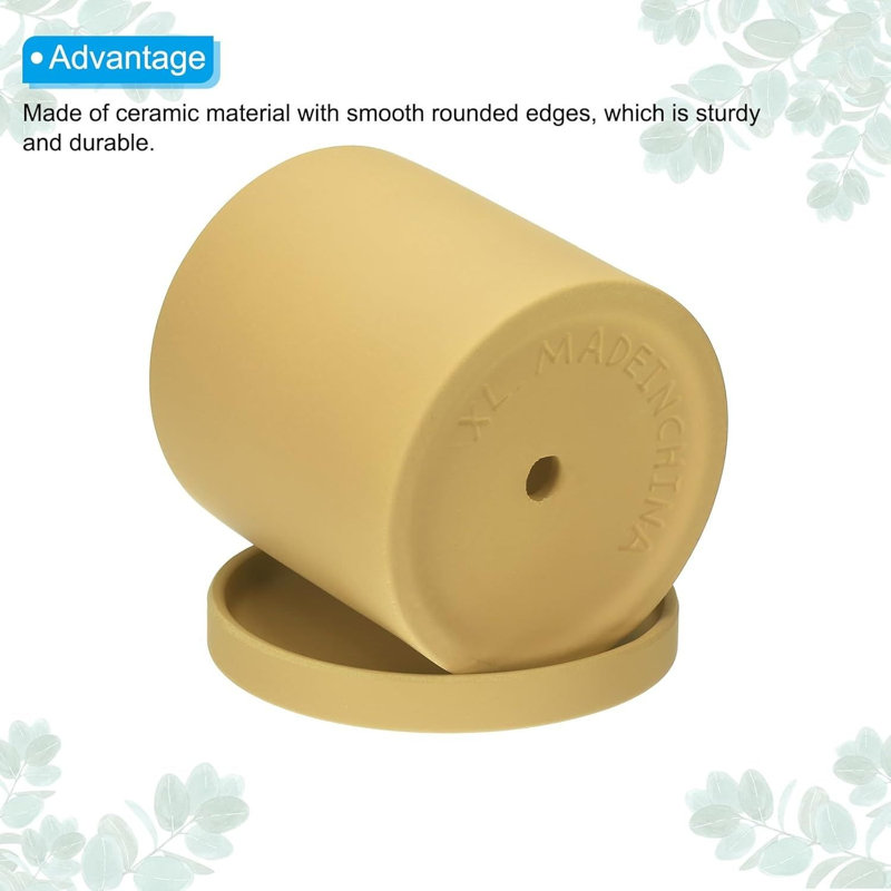 Yellow Ceramic Plant Pot
