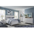 Giordano California King Upholstered Panel Bed With Nightstand