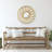 30" Round Rattan Sunflower Wall Mirror