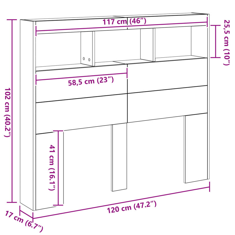 Headboard Engineered Wood, Natural