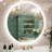 Round LED Vanity Mirror with Defogging, Bluetooth, and Dimmable Lights-316566973