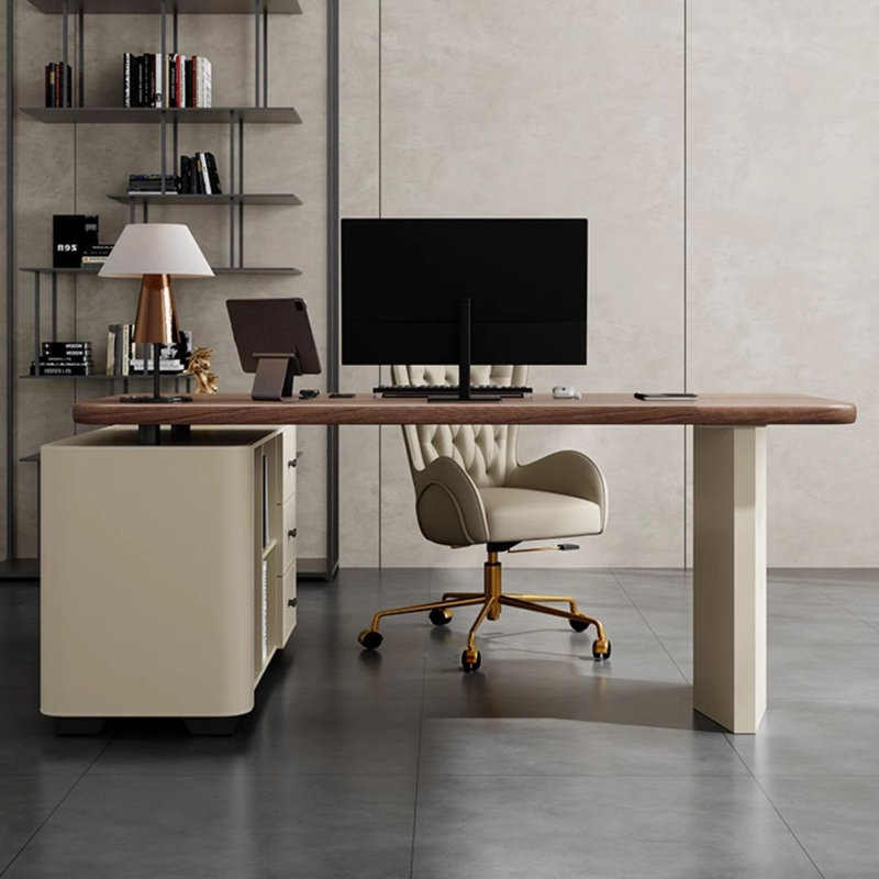 Bureau en bois manufacturé en L brun noisette, Right Hand Return, H 29,53 po x l 70,87 po x P 27,56 po