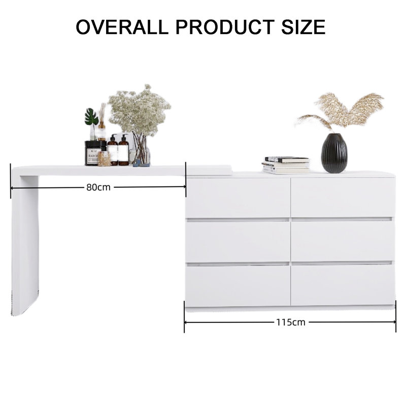 Armoire à vêtements extensible à 6 tiroirs