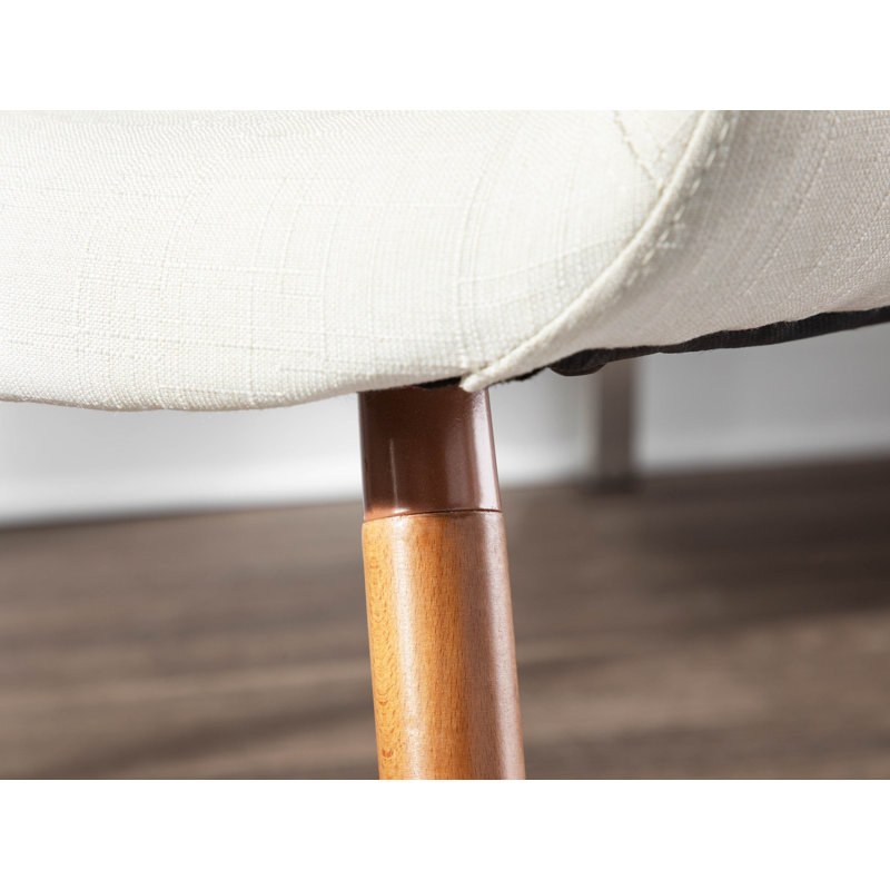 Fauteuil rembourré Amein, Crème