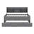 Brona Full Size Wooden Captain Bed with Built-in Bookshelves, Three Storage Drawers and Trundle-831888010