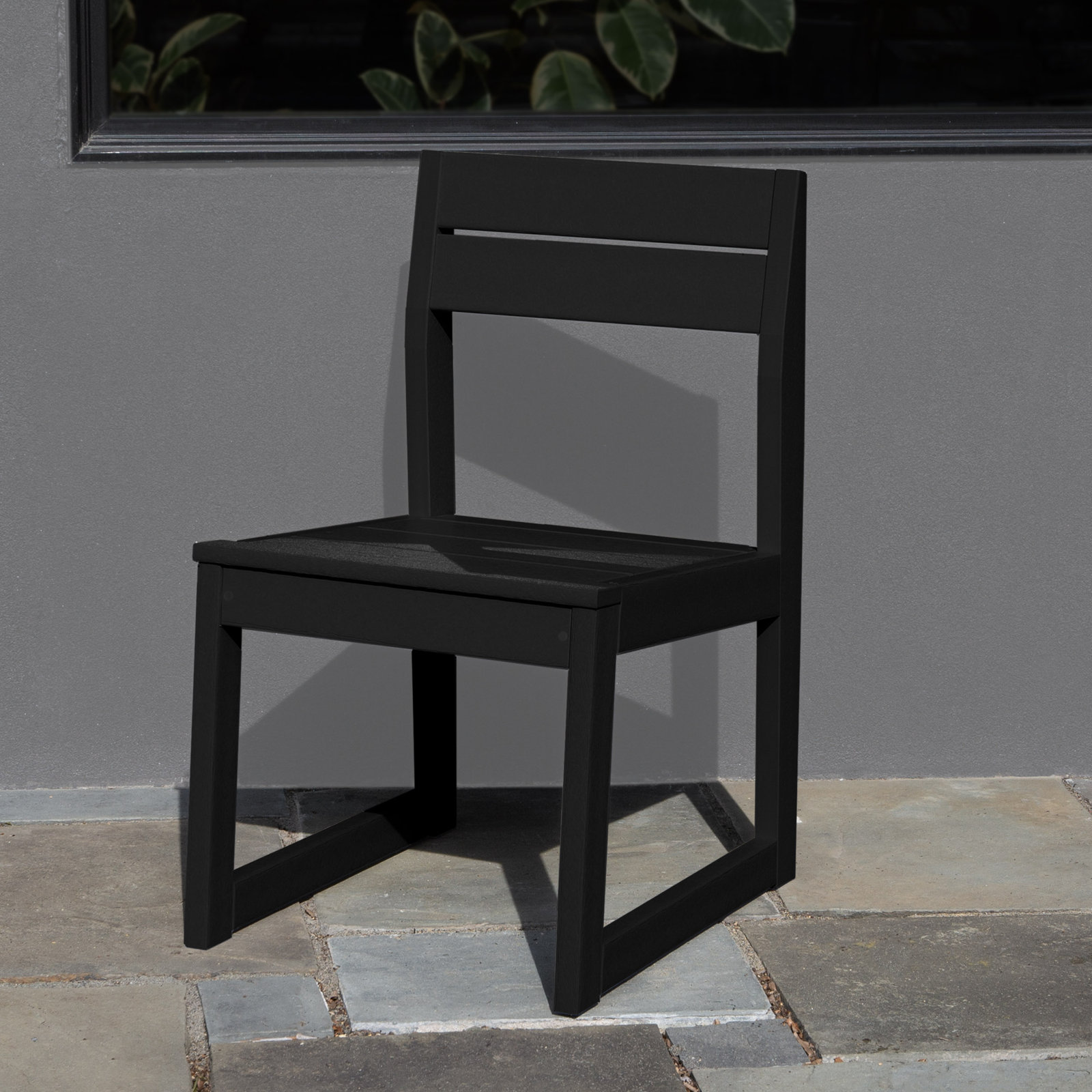 Patio Side Chair, Black Sand