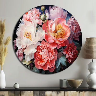 Porcelaine de Chine, bouquet de pivoines