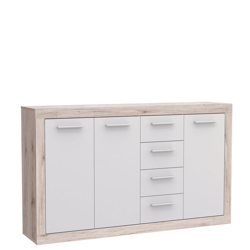 Commode combinée l 60,08 po Pastore, Beige / Blanc