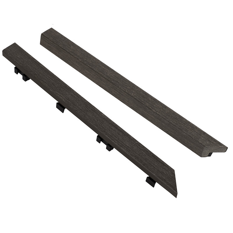Carreau de terrasse à l'intérieur 1/8 pi x 1 pi à bord en coin Merbau indonésien (2 pièces / boîte), Merbau indonésien