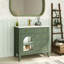 Meuble-lavabo de salle de bain Mid-Century Farmhouse-206966892