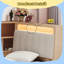 Lit de jour d'angle romantique avec tête de lit Dreamy RVB et compartiments cachés-338615910-338615905